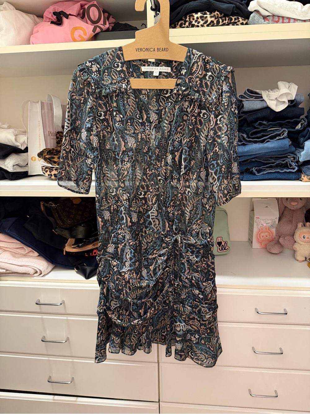 Veronica Beard Dakota Paisley Flounce Dress Sz 6